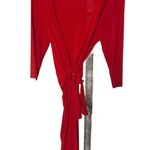 Nina Leonard Red NWT Lemmi for  Poly/Spandex Size Lrg Wrap Dress Gold Bel… Photo 8
