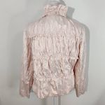 Chico's Light Pink Jacket with Layered Ruffles Size Medium Pink Satin Jacket Photo 5