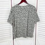 Quiet Storm  Leopard Print Knit Short‎ Sleeve T Shirt Beige Black Small Photo 8