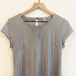 VTG Dress Women Metallic Holiday Bodycon Midi Geometric Large New Years Disco Silver Photo 1