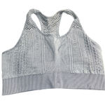 Nanette Lepore  Gray Athleisure Sports Bra Crochet Cutout Racerback Size 1X Photo 0