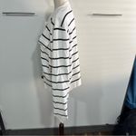 Tahari Size XL White Black Stripe Cropped Boxy Thin Sweater Business Chic Classy Photo 2