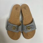 Dr. Scholls Dr. Scholl’s for J. Crew original sandals navy blue white gingham women’s size 9 Photo 3