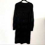 Jaeger  Crew Neck Fuzzy Stripe Sweater Dress Size Medium Photo 7