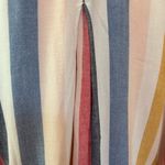 Bella Dahl vertical rainbow striped casual comfy classic button down Mykonos XL Photo 6