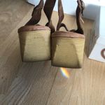 Cherokee Women's vintage slingback Tan Wedge Sandals size 8 Photo 4