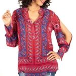 Kut From The Kloth Kut from‎ the Kloth Womens Blouse Cold Shoulder Cottage Floral Size Small Office Photo 0