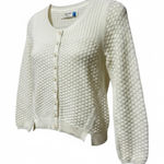 Anthropologie‎ Sparrow Cream Knit Cardigan Daisy Button Boho Cottagecore Small Photo 0