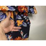 Ellen Tracy 14 Blue Floral Open Front Blazer Jacket Tapestry HIDDEN FLAW READ Photo 10
