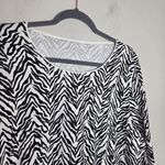 kim rogers  Black and White Zebra Print Long Sleeve T-Shirt Photo 1