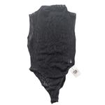 NWT Black Sheer Lace Mock Neck Bodysuit XS Photo 4