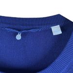 Anthropologie Knitted & Knotted CONSTANCE Navy Blue Ruffle Sleeve Knit Top Size Large Sweater Photo 3