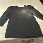 Pomander Place Long Sleeve Puff Sleeve Shirt Black Size XS Photo 3