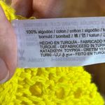 ZARA Women's Bright Yellow Cropped Crochet Sweater Size L Photo 5