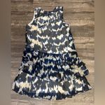 EXPRESS  Blue and Cream Patterned Dress Photo 4