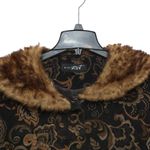 Black Rivet Vintage 90s Y2K  Women Brown Paisley Jacket Size Large Faux Fur Trim Photo 1