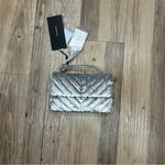 Nicole Miller NWT Clutch silver sequin crossbody purse Photo 3