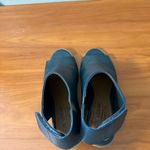 Coldwater Creek  Walk With Me Houston Leather Navy Blue Peep Open Toe Sandal Heel Photo 2