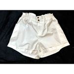 Urban Outfitters Cotton Paper Bag Waist Hip Pockets Shorts White size S Photo 3