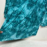 Coral Bay  Green and Blue Tunic with Bell Sleeves and Mandarin Collar Photo 4