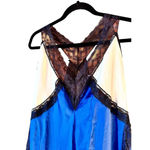 Intimately Free People night gown full length w/lace L satin feel sexy feminine Blue Size L Photo 1