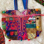 Free People Rare Jaipuri Hand Stitched Boho Tote Photo 5