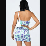 Princess Polly Zoe Blue Green Marble Swirl Crop Top + Skirt Coord Set 2 Photo 3