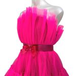 Indiexo Pink Tulle Strapless Sleeveless Tube Bandeau Prom A Line Mini Dress XS Photo 8
