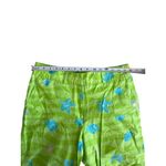 Lilly Pulitzer  Vintage Green Floral Print 100% Cotton Crop Pants Size 12 Photo 3
