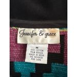 Vintage Jennifer & Grace Southwestern Aztec Woven Cotton Jacket Size Medium Blue Photo 11