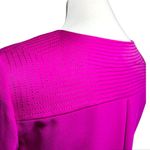 Trina Turk Escondido Short Sleeve Gold Tassel Fringe Top in Fuchsia Pink Small Photo 4