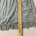 POL Tie Dye Sleeveless Grey Eyelet Faux Pearl Accent Top Blouse Large Photo 7