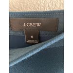 J.Crew  Box Pleat Mini Skirt Teal Blue Size 6 Structured A-Line Photo 3