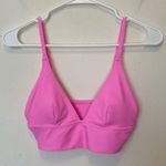 Aerie NEW Longline Triangle Padded Bikini Top Adjustable Straps Pink Sz Small Photo 2