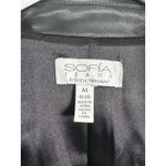 Sofia Vergara Jeans Women’s Soft Faux Leather Single Breasted Blazer Black Sz M Size M Photo 4