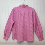 Foxcroft  Wrinkle Free Shaped Fit Pink Button-Up Shirt with Pattern‎ Size 16 Photo 3