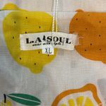 LA Soul Citrus print yellow and white pleated skirt 100% cotton sleeveless Dress Size XL Photo 8