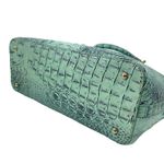Brahmin Large Duxbury Satchel Bag Biscay Melbourne Blue Green Leather Croc Photo 6