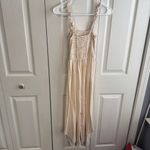 Vine & Valley white yellow diamond smocked jumper with leg slits size small Photo 6