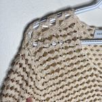 Marisa Christina linen blend beaded open knit crochet cardigan size XL Photo 51