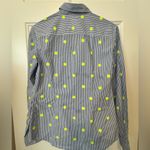 Like New Boden The Classic Striped Shirt with Neon Size 6 Blue Photo 1