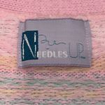 Vintage Needles Up Pastel Pink Acrylic Duck Cardigan Sweater size Large Photo 4