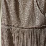 EXPRESS Shimmering Metallic Dress with Strappy Back Photo 5