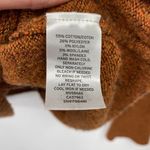 Something Navy V Neck Sweater Knit Wool Blend Rust Orange Brown Womens Small Photo 6