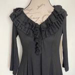 Signature By Robbie Bee Womens Dress Size PM Black Ruffle Corporate Girlboss Photo 2