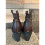 Not Rated Ankle Booties Brown Faux Leather Chunky Heel Women Sz 6 Distressed Photo 5