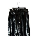 I am gia  Pants Women Small Black Faux Patent Leather Cobain Jogger‎ Goth Baggy Photo 4
