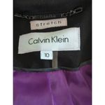 Calvin Klein Womens Stretch Solid Long Sleeve Single Button Blazer Black Size 10 Photo 6