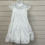 Lulus  Breeze on Down White Eyelet Lace Babydoll Dress size S Photo 5