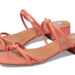 New DV Dolce Vita Knotted Slip On Sandal In Color Tangerine Pink Size 10 Photo 3